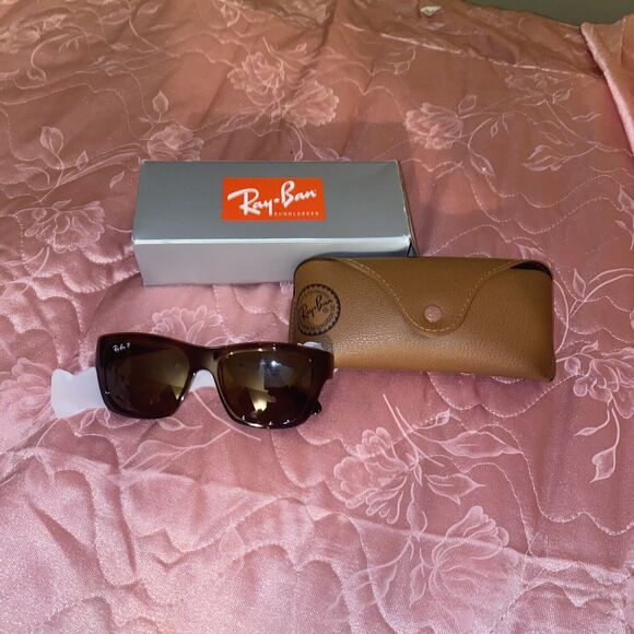 Ray-Ban Unisex Polarized Lightweight Sunglasses, RB4194 Light Havana 53mm - Picture 4 of 12